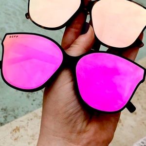 Diff Piper Pink Mirrored Sunglasses